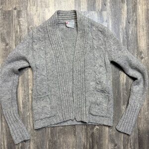 Gray Cable Wool Women's Sweater